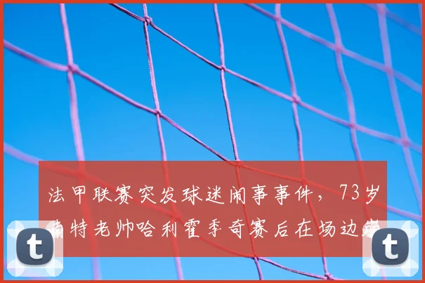 法甲联赛突发球迷闹事事件，73岁南特老帅哈利霍季奇赛后在场边崩溃痛哭，资深主帅无奈一幕引热议